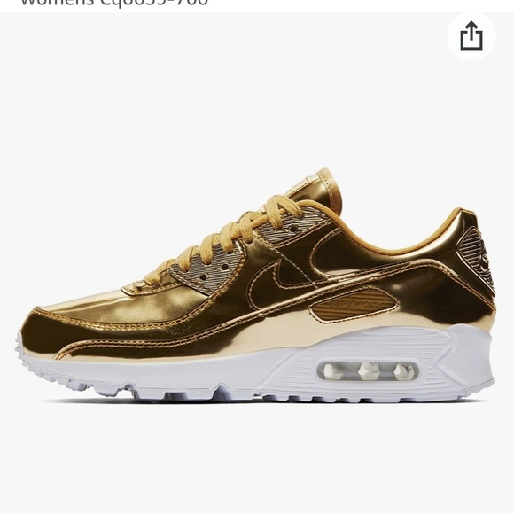 BNWB Unisex NIKE Metallic Gold Air Max 90’s